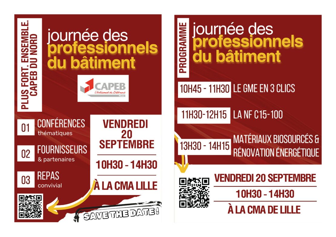 Programme de la journée des professionnels du bâtiment